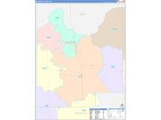 Roger Mills County, OK Wall Map Color Cast Style 2023